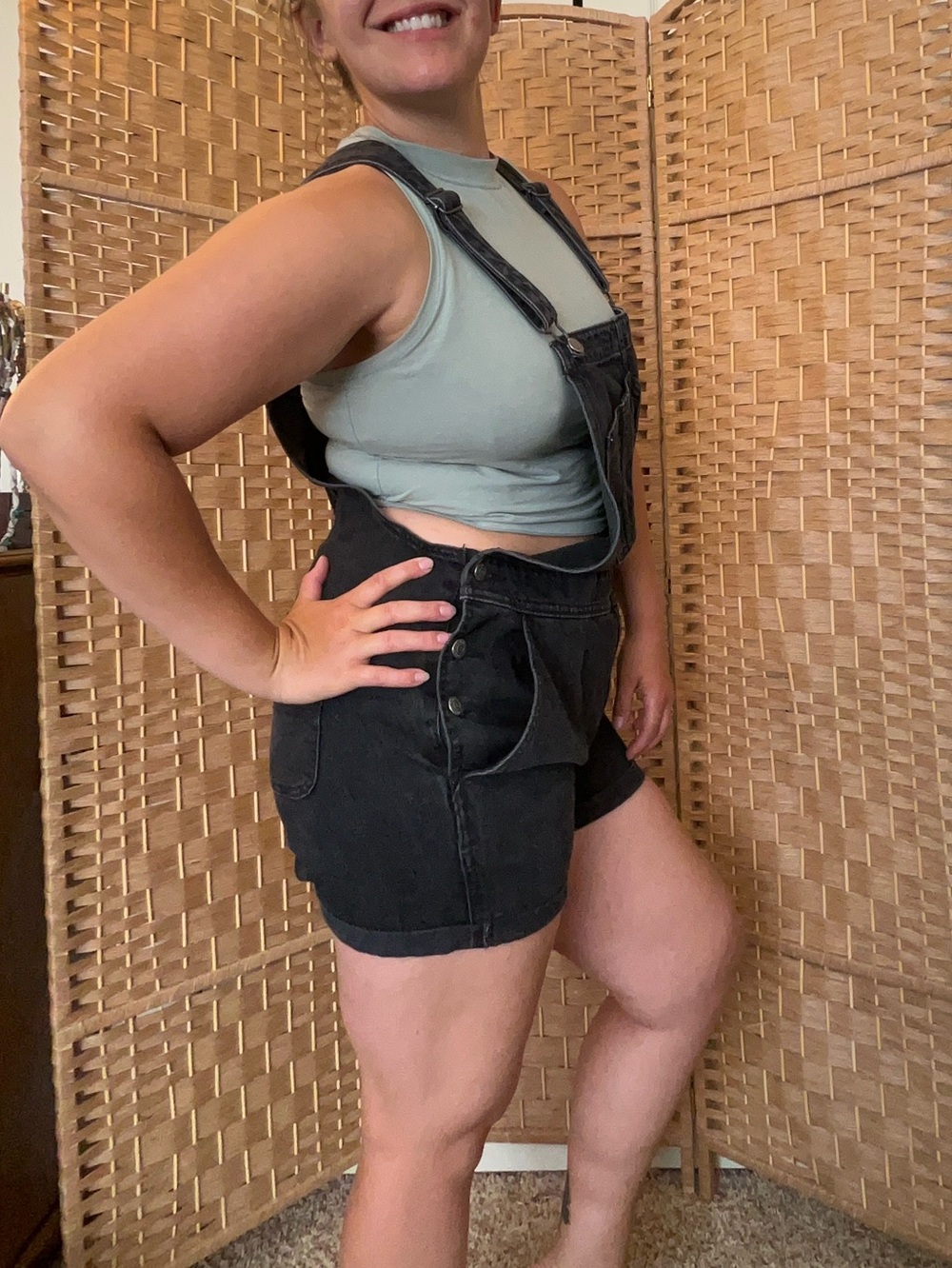 Old Navy Black Denim Shortalls - Picture 10 of 10